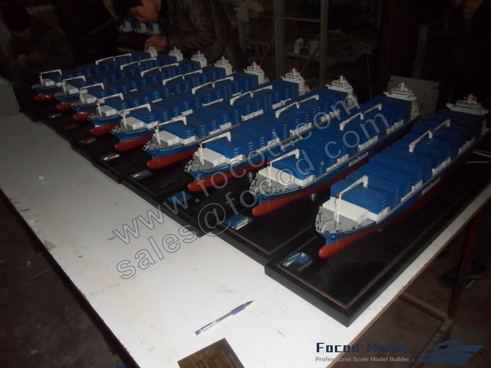 custom made model of Nile Dutch container ship